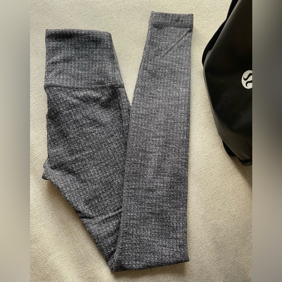 Lululemon Wunder Under High-Rise Leggings In Luon Variegated Knit Black Size 2 - Picture 13 of 13
